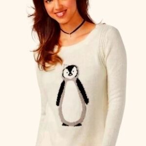 LC Lauren Conrad 🐧 Penguin Knit Sweater (Small)